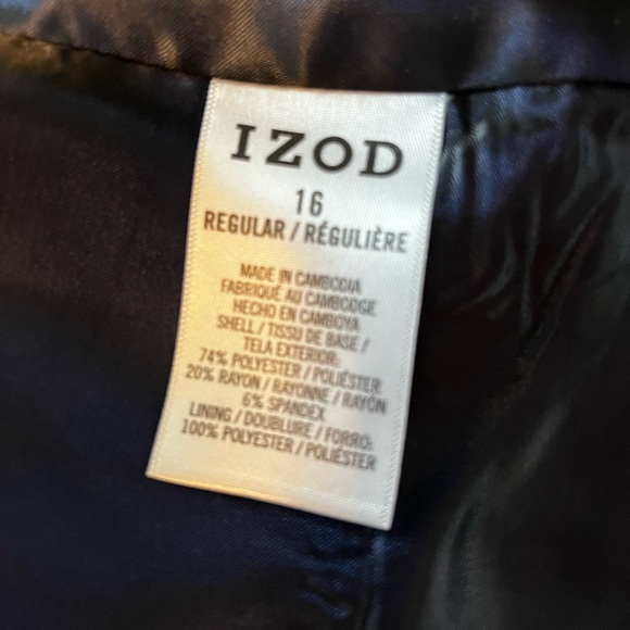 Izod Black Blazer Classic Tailored Design - Picture 3 of 4